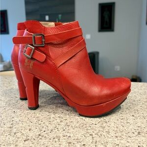 Prophecy Like Smug - Stylish Red Women's Ankle Boots